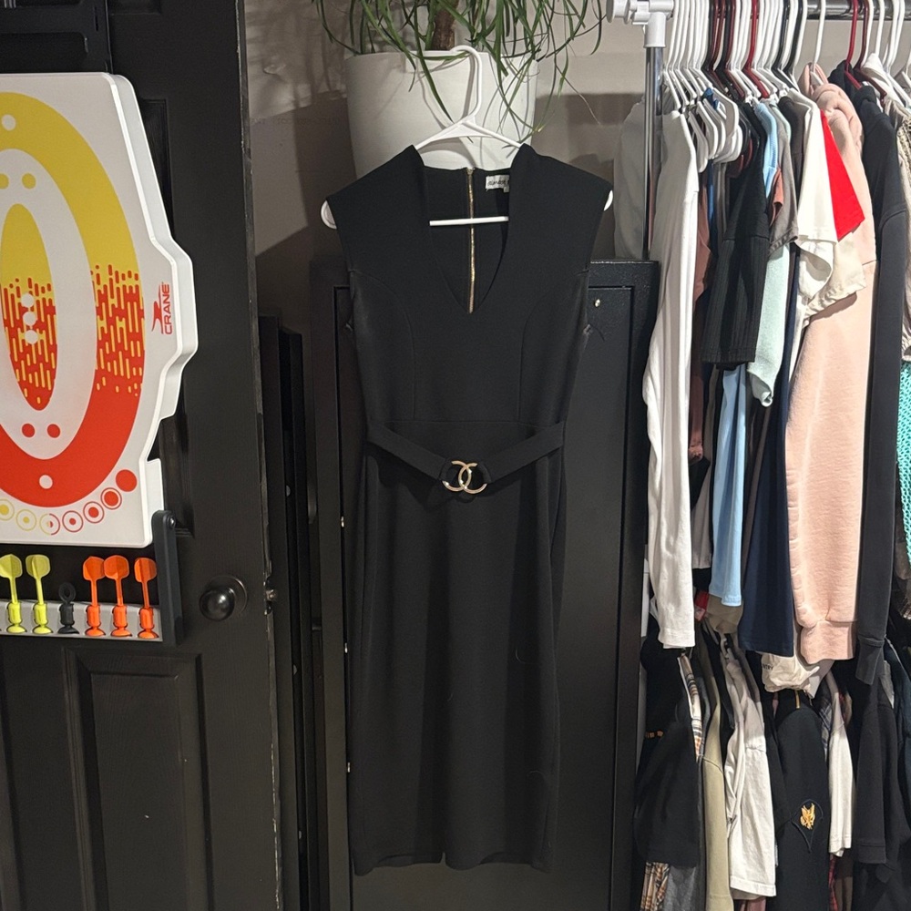 Almost Famous Black Maxi Dress with Waist Accent